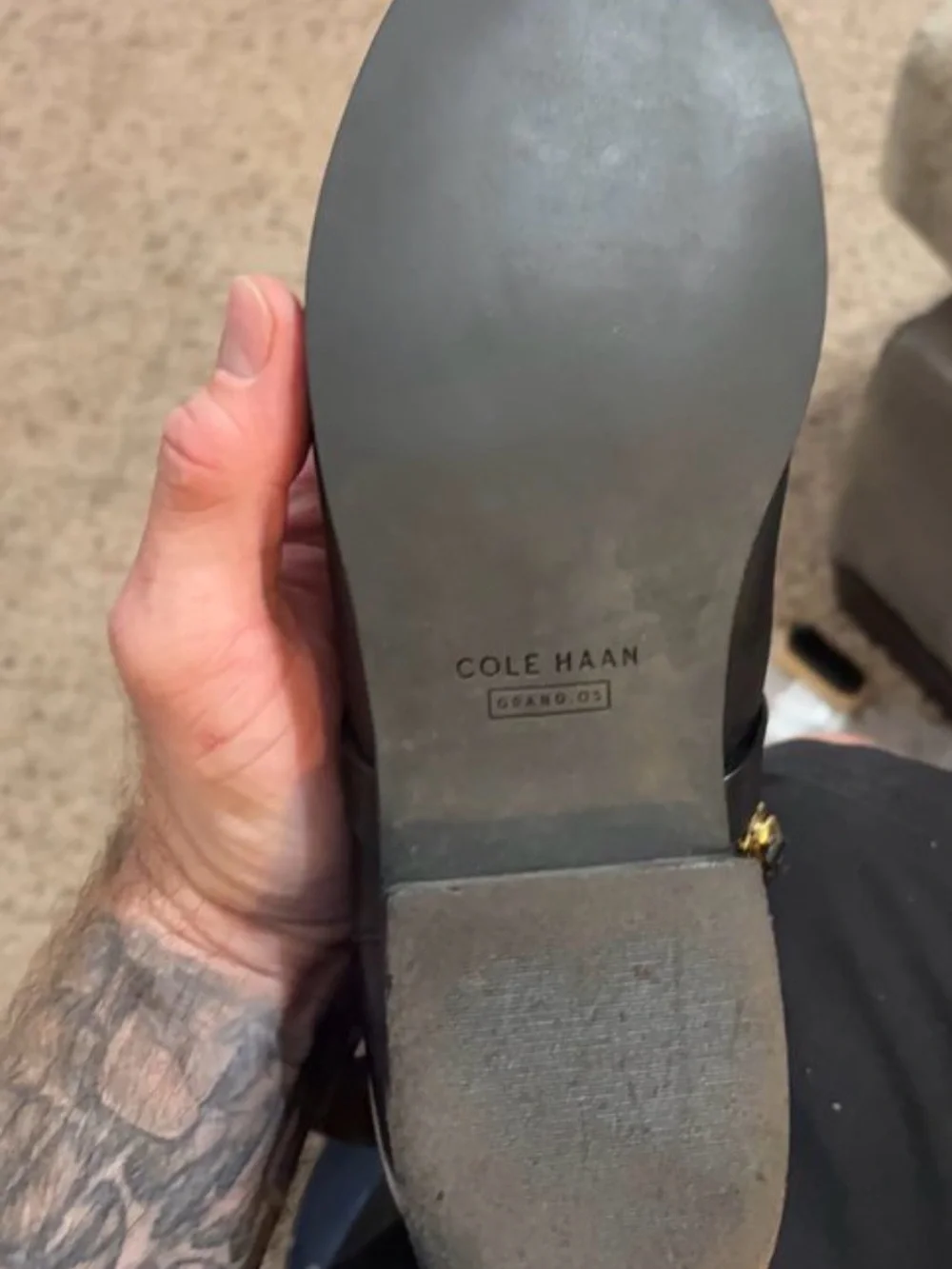 Cole Haan Black Leather Riding Boots